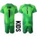 Cheap France Hugo Lloris #1 Goalkeeper Away Football Kit Children World Cup 2022 Short Sleeve (+ pants)